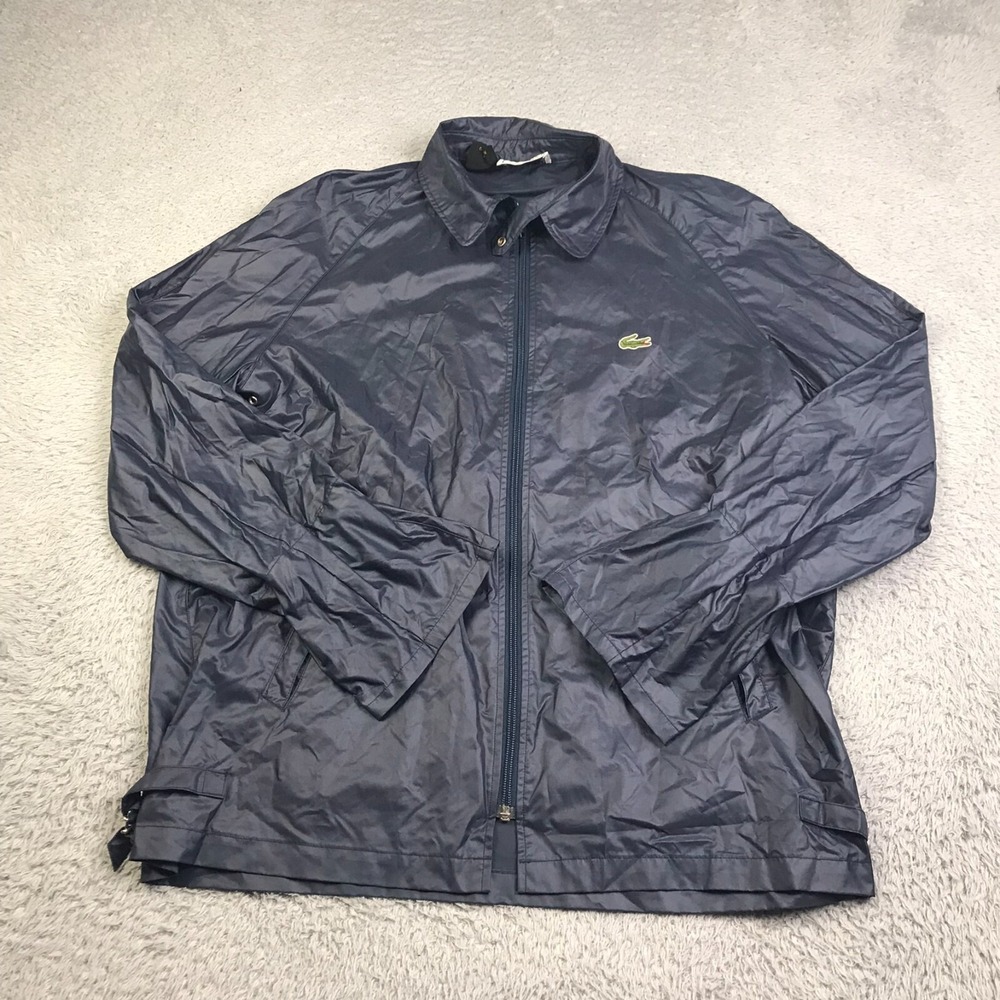 Izod Lacoste‎ Jacket Mens M Navy Lighweight Rain Track Windbreaker Vintage